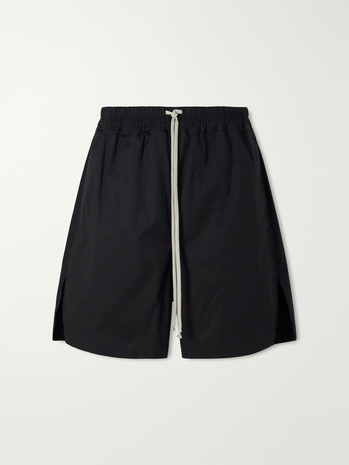 Rick Owens - Boxer Straight-Leg Cotton-Blend Canvas Drawstring Shorts - Black