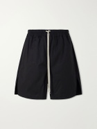 Rick Owens - Boxer Straight-Leg Cotton-Blend Canvas Drawstring Shorts - Black