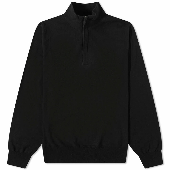 Photo: Adsum Men's Field Zip Knitted Sweater in Black
