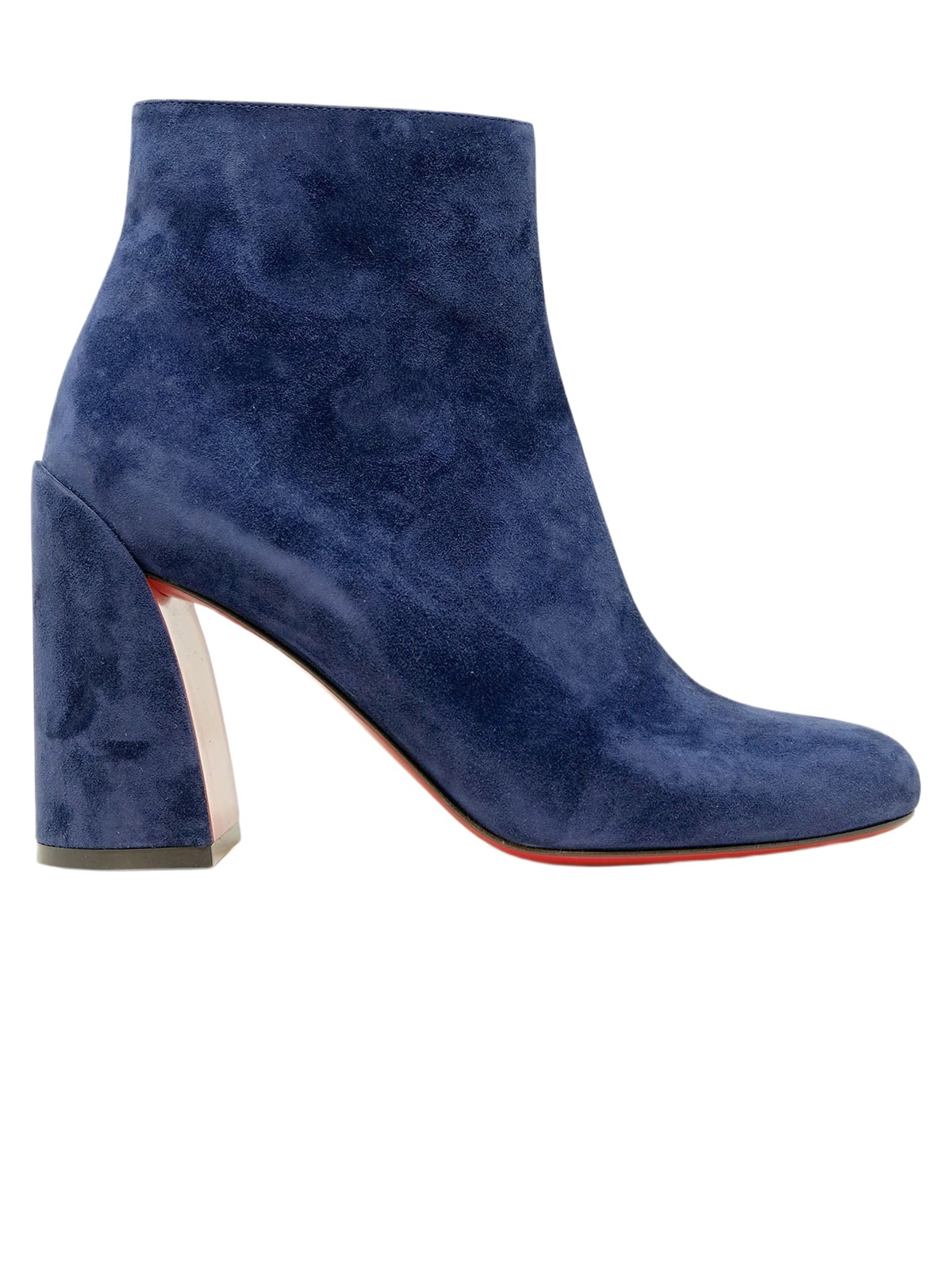 Christian Louboutin Blue Suede Turela 85 Ankle Boots Christian Louboutin