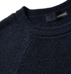 Lardini - Slim-Fit Cotton Sweater - Men - Storm blue