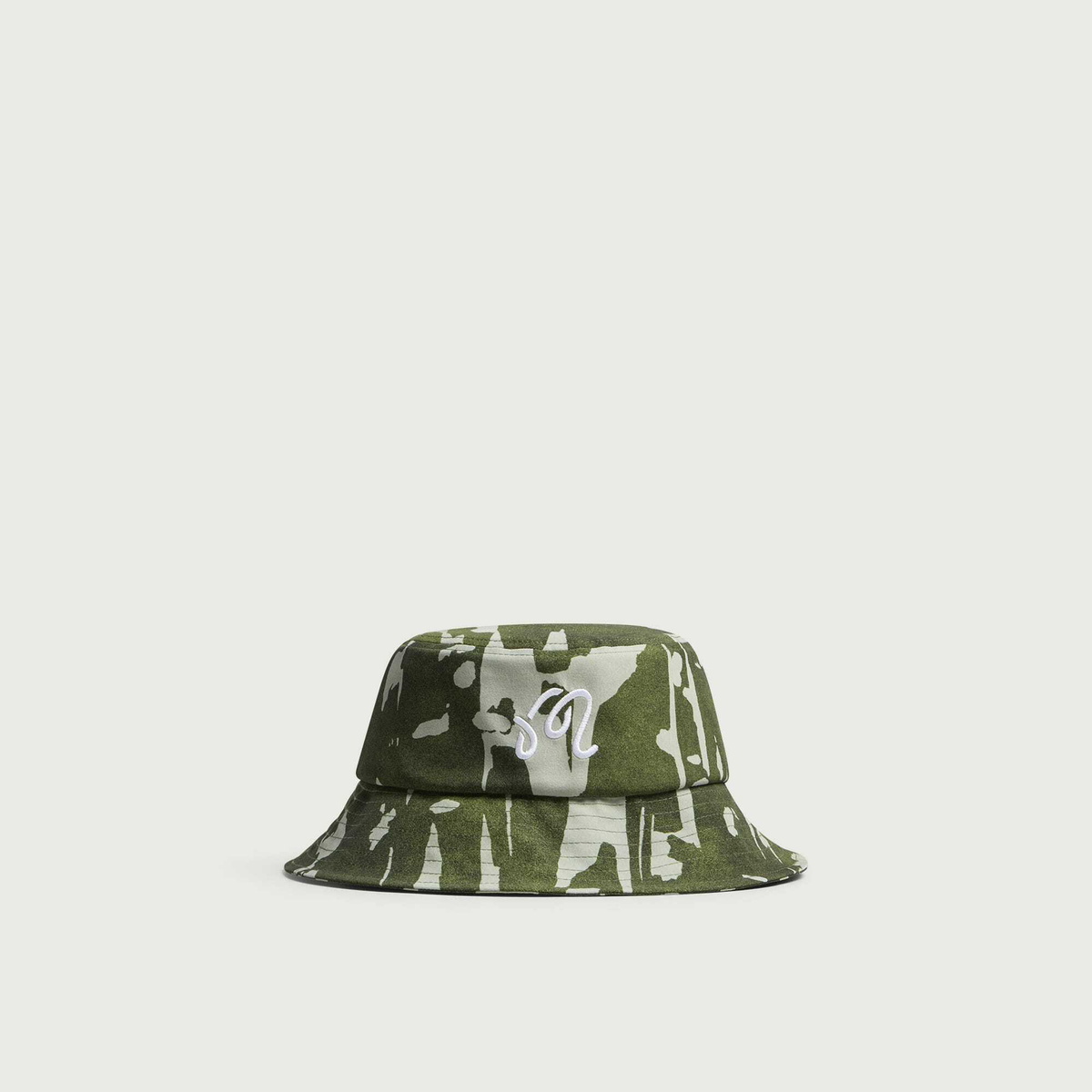 Malbon Men's Inkwash Bucket Hat in Olive Inkwash