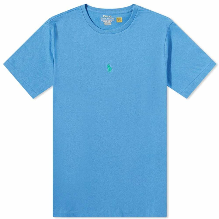 Photo: Polo Ralph Lauren Men's Centre Logo T-Shirt in Retreat Blue