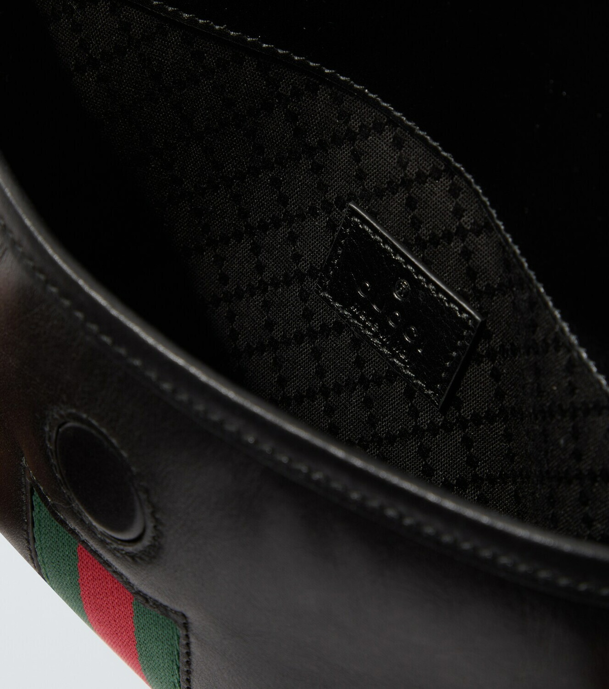 Gucci Web Trademark Small leather belt bag