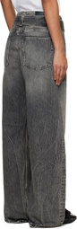 Acne Studios Gray Belted Relaxed Fit Jeans
