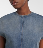 Alaïa Belted denim crop top