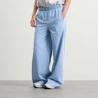 Adidas Women's Denim Wide Leg Pants in Light Denim