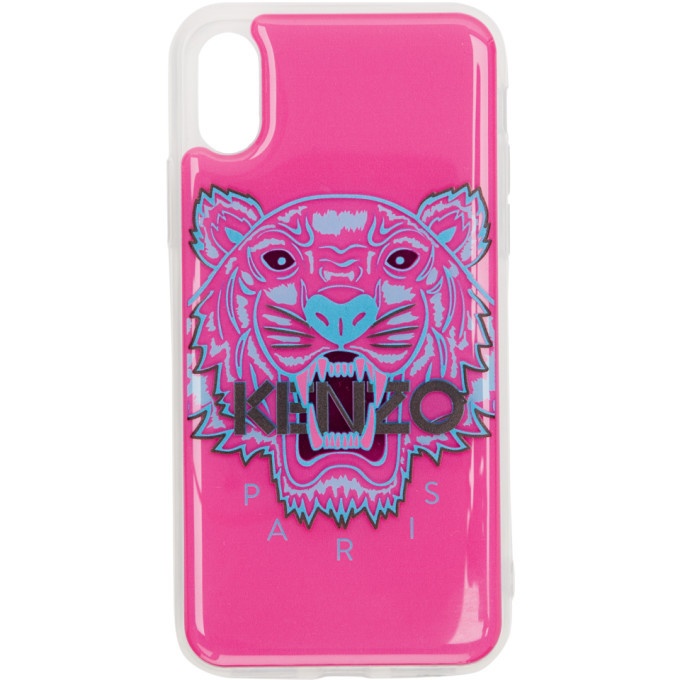 Photo: Kenzo Pink and Blue 3D Tiger Head iPhone X/Xs Case