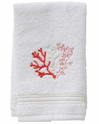 Jacaranda Living Guest Towel, Terry, Coral (Coral)