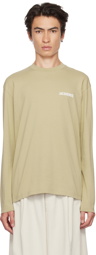 Jacquemus Khaki Le Papier 'Le T-Shirt Manches Longues' T-Shirt