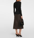 Stouls Maeve lamb leather T-shirt
