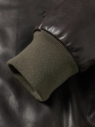 The Row - Setsen Full-Grain Leather Bomber Jacket - Brown