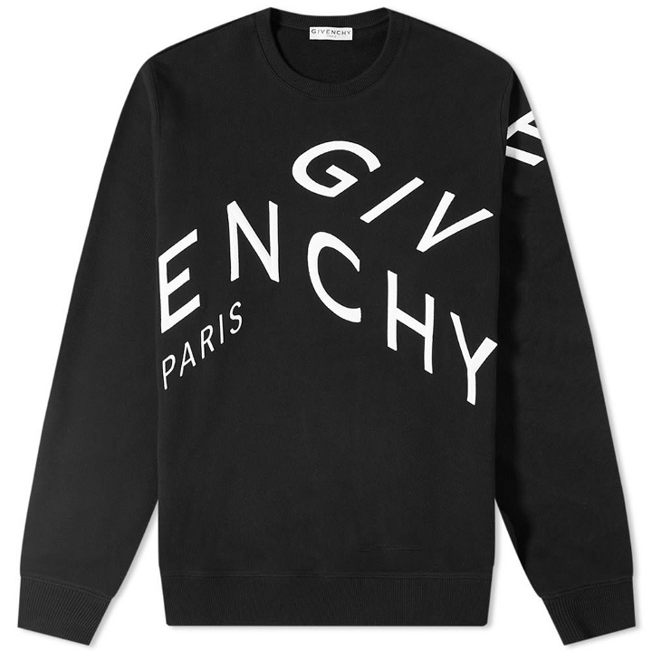 Photo: Givenchy Embroidered Refracted Logo Crew Sweat