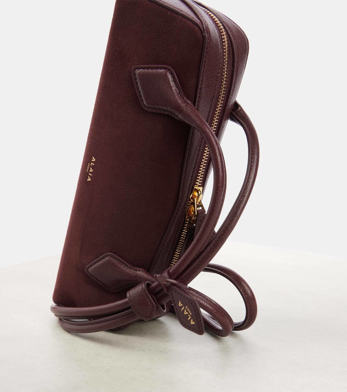 Alaïa Le Teckel Small suede shoulder bag