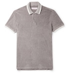 Orlebar Brown - Jarrett Contrast-Tipped Cotton-Terry Polo Shirt - Gray