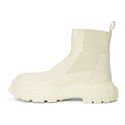 Rick Owens White Bozo Tractor Beetle Chelsea Boots