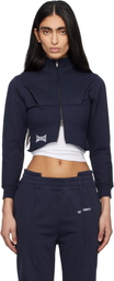 VETEMENTS Navy Upside Down Zip Track Jacket