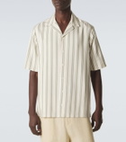 Le Kasha Striped silk bowling shirt