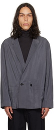 LEMAIRE Gray Double-Breasted Blazer