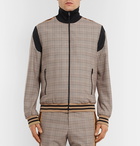 Stella McCartney - Prince of Wales Checked Wool and Cotton-Blend Bomber Jacket - Brown