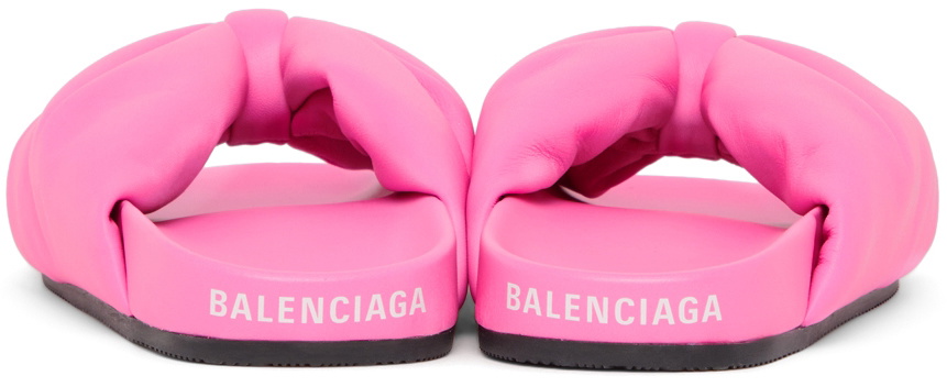 Balenciaga Pink pluffy slides Women main image 4