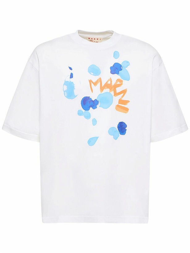 Photo: MARNI - Flower Print Cotton Jersey Loose T-shirt