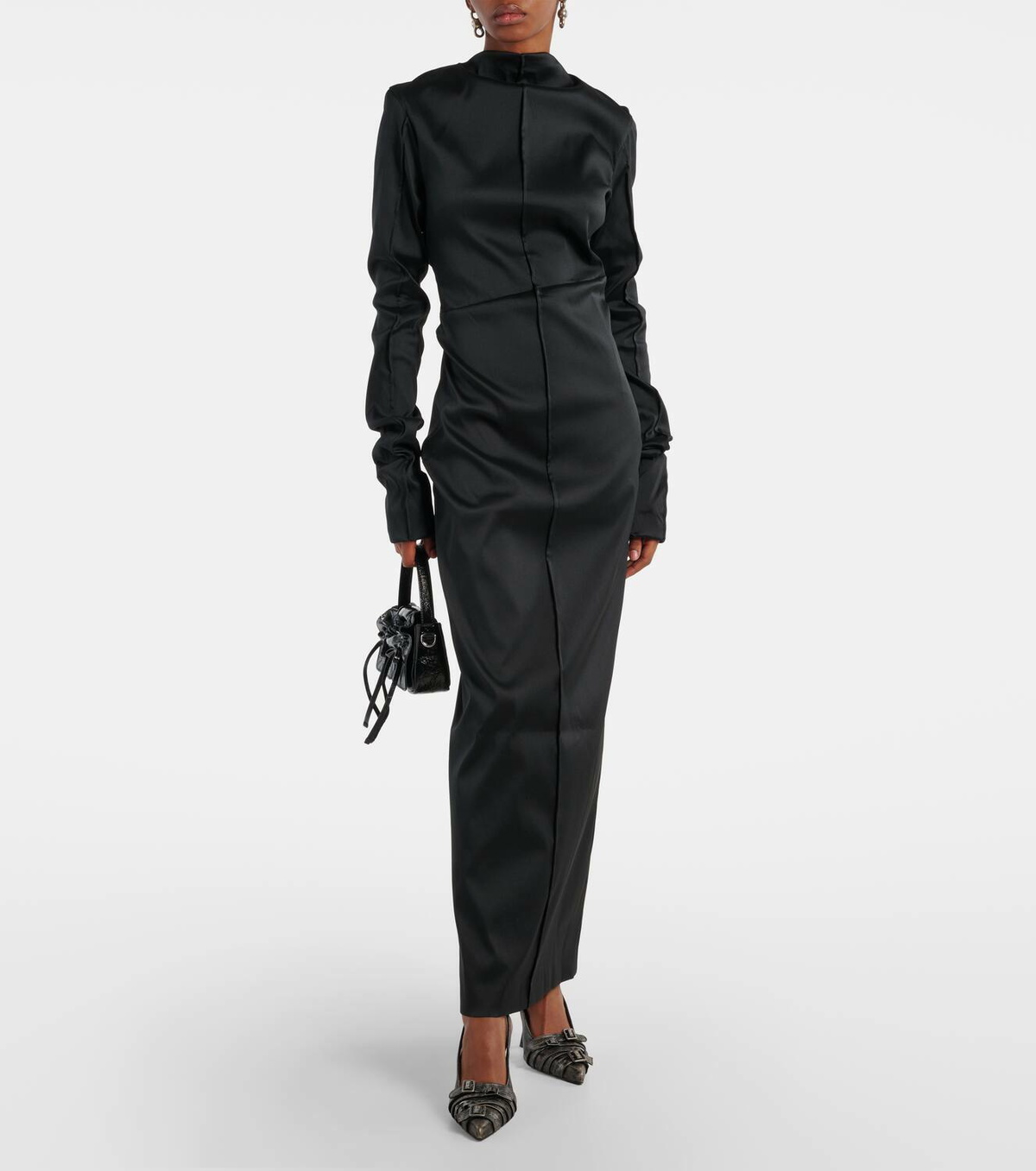 Acne Studios Draped twill gown Acne Studios