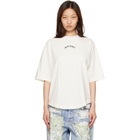 Palm Angels Off-White Curved Logo Over T-shirt