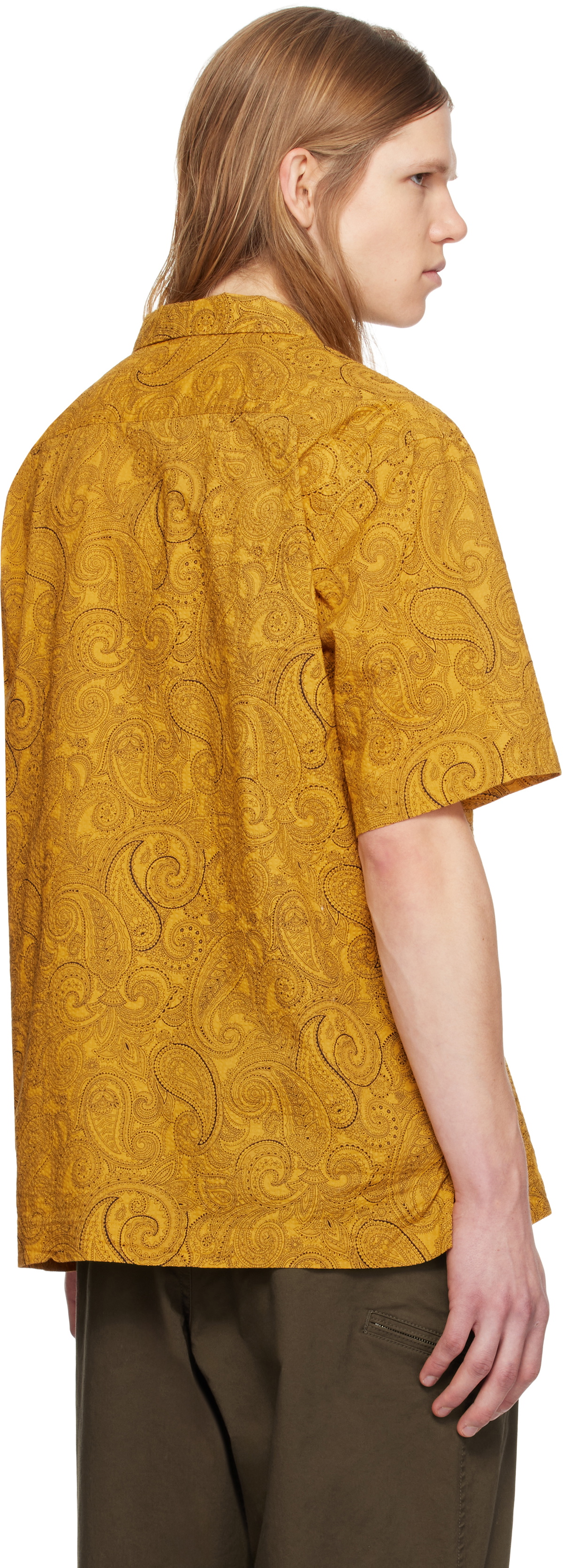 Pilgrim Surf + Supply Yellow Sam Paisley Short Sleeve Shirt