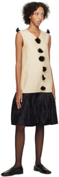 Bode Off-White & Black Cirque Minidress