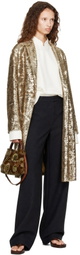 Bode Gold Sequin Worcester Coat