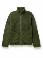 Hartford - Dorian Cotton Twill-Trimmed Fleece Jacket - Green