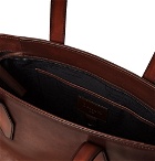 Berluti - Scritto Leather Tote Bag - Men - Brown