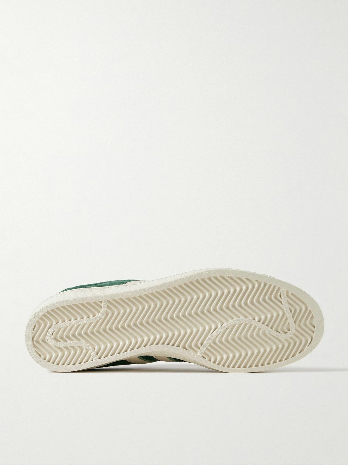 adidas Originals - Campus 80s Leather-Trimmed Suede Sneakers - Green adidas  Originals