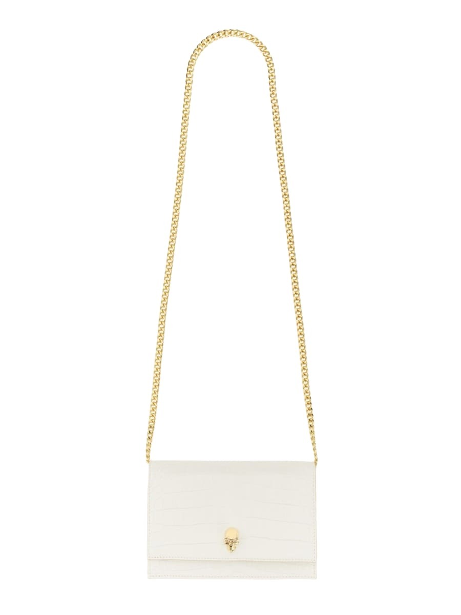 Alexander McQueen Two-tone Leather And Tulle Nebula Shopping