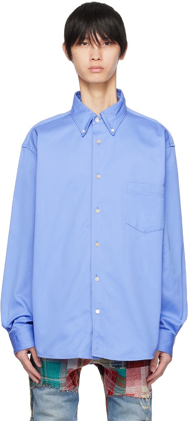 Photo: Acne Studios Blue Button-Up Shirt
