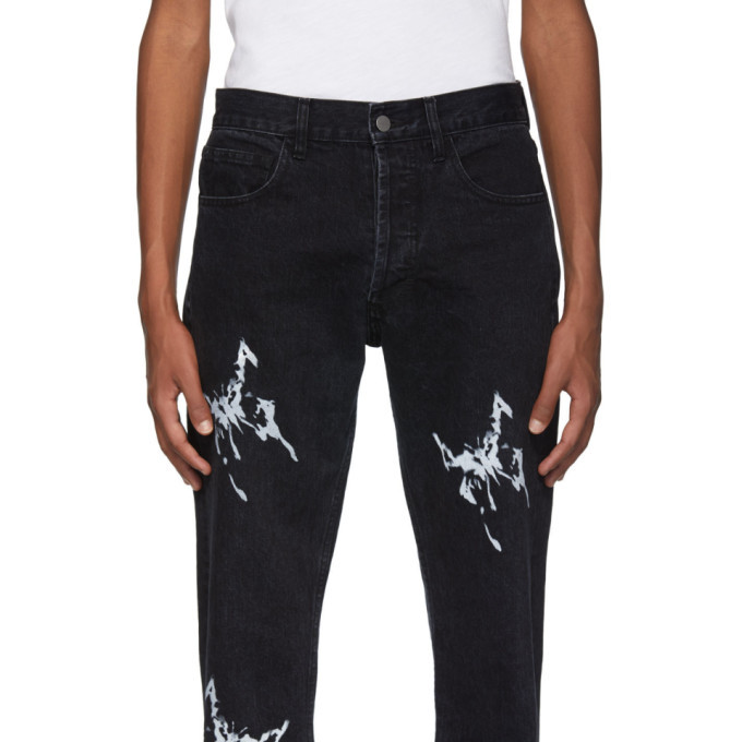 Butterfly Print Straight Denim jeans