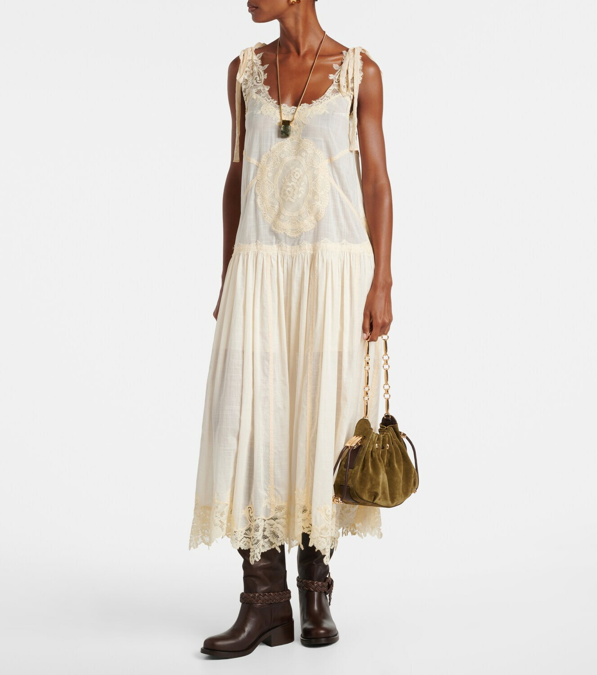 Zimmermann Halcyon suede shoulder bag