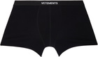 VETEMENTS Black Logo Boxers