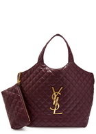 Saint Laurent Icare Quilted Leather Tote bag - Bordeaux - One Size