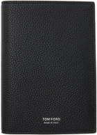 TOM FORD Black Soft Grain Leather Passport Holder