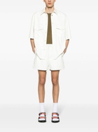 Nanushka White Faux-Leather Drawstring Shorts