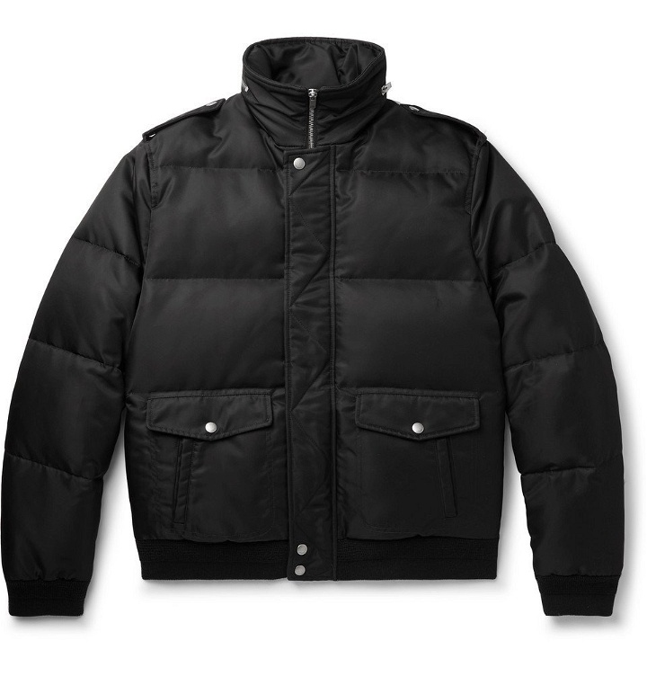 Photo: SAINT LAURENT - Quilted Shell Hooded Down Jacket - Black