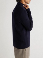 Incotex - Shawl-Collar Virgin Wool Sweater - Blue