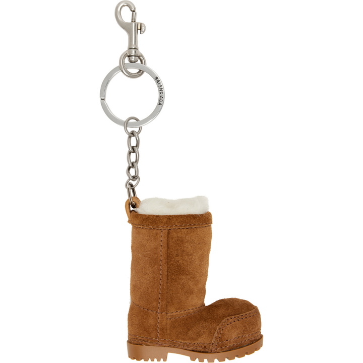 Photo: Balenciaga Brown Mini Alaska Boot Keychain