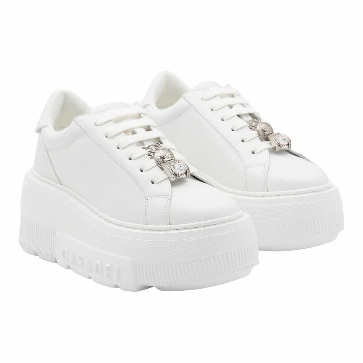 Casadei White Leather Sneakers