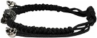 Alexander McQueen Black Pavé Skull Friendship Bracelet