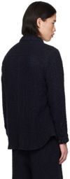 AURALEE Navy Homespun Shirt