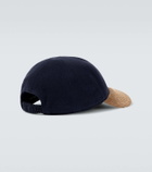 Miu Miu Logo denim and corduroy baseball cap
