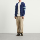 Fred Perry Men's Chunky Tipped Sleeve Alpaca Cardigan in French Navy